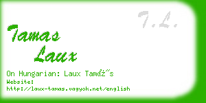 tamas laux business card